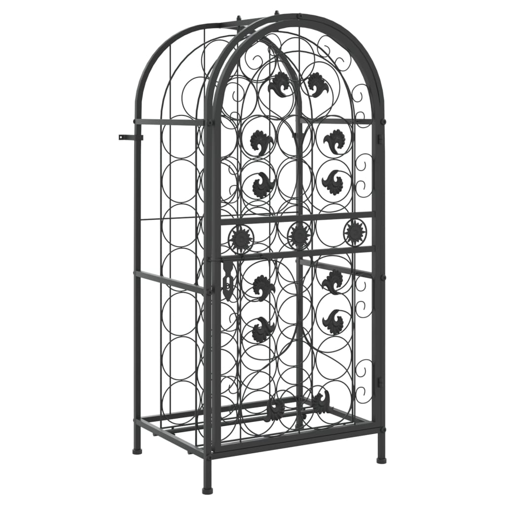 Maison Exclusive - Weinregal Für 33 Flaschen Schwarz 45x36x100 Cm