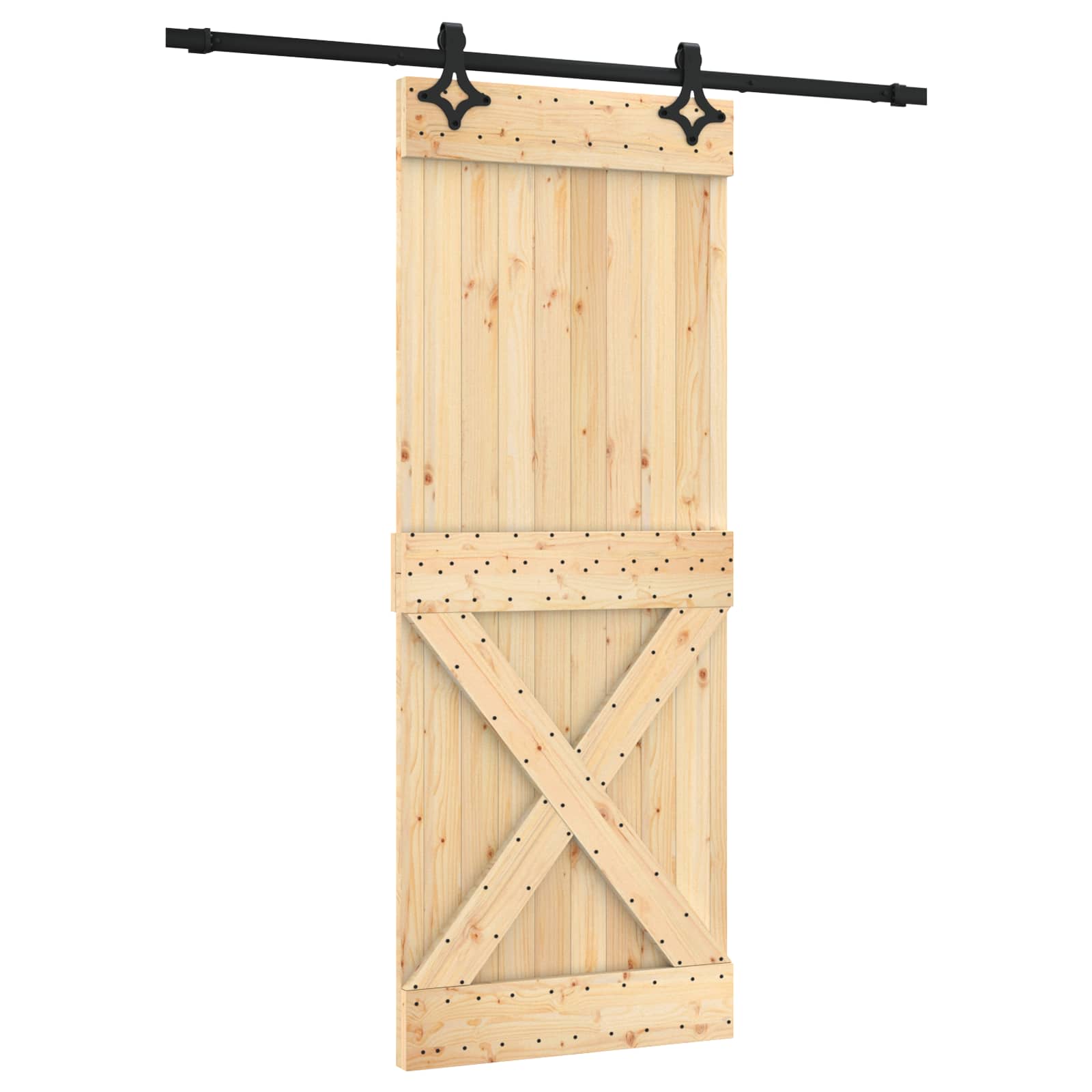 Maison Exclusive - Schiebetür 80 X 210 Cm Massivkiefer (unbehande