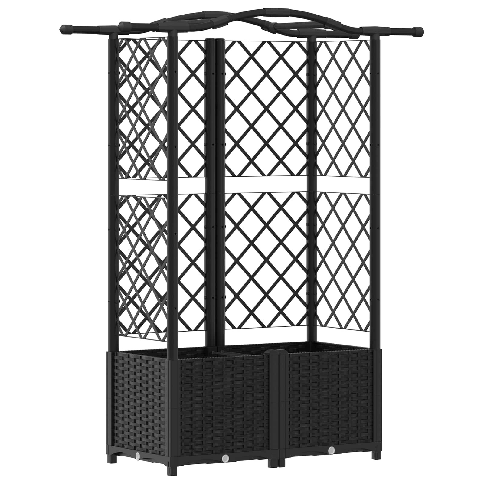 Maison Exclusive - Hochbeet Mit Rankgitter Und Dach Schwarz 122 X