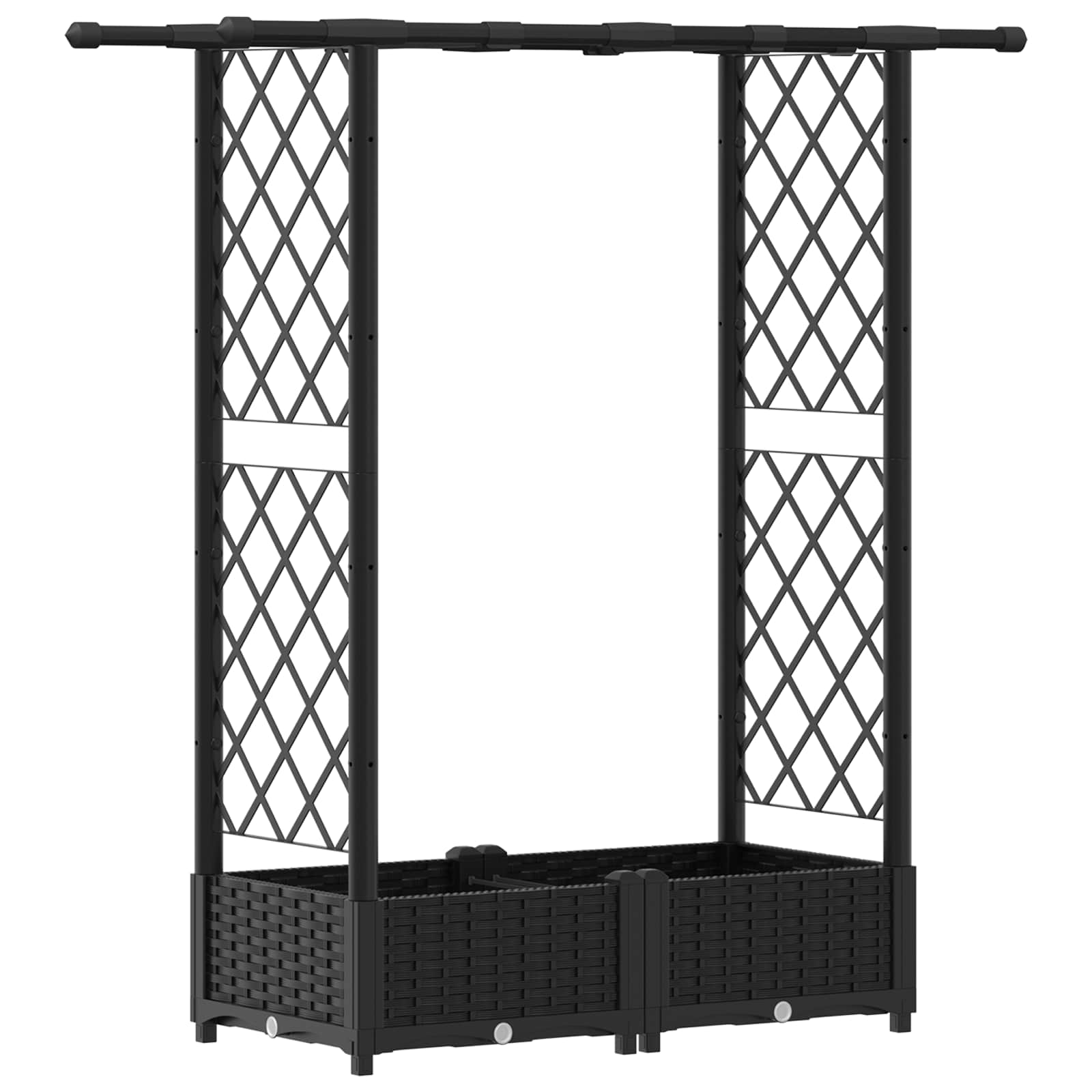 Maison Exclusive - Hochbeet Mit Rankgitter Und Dach Schwarz 122,5