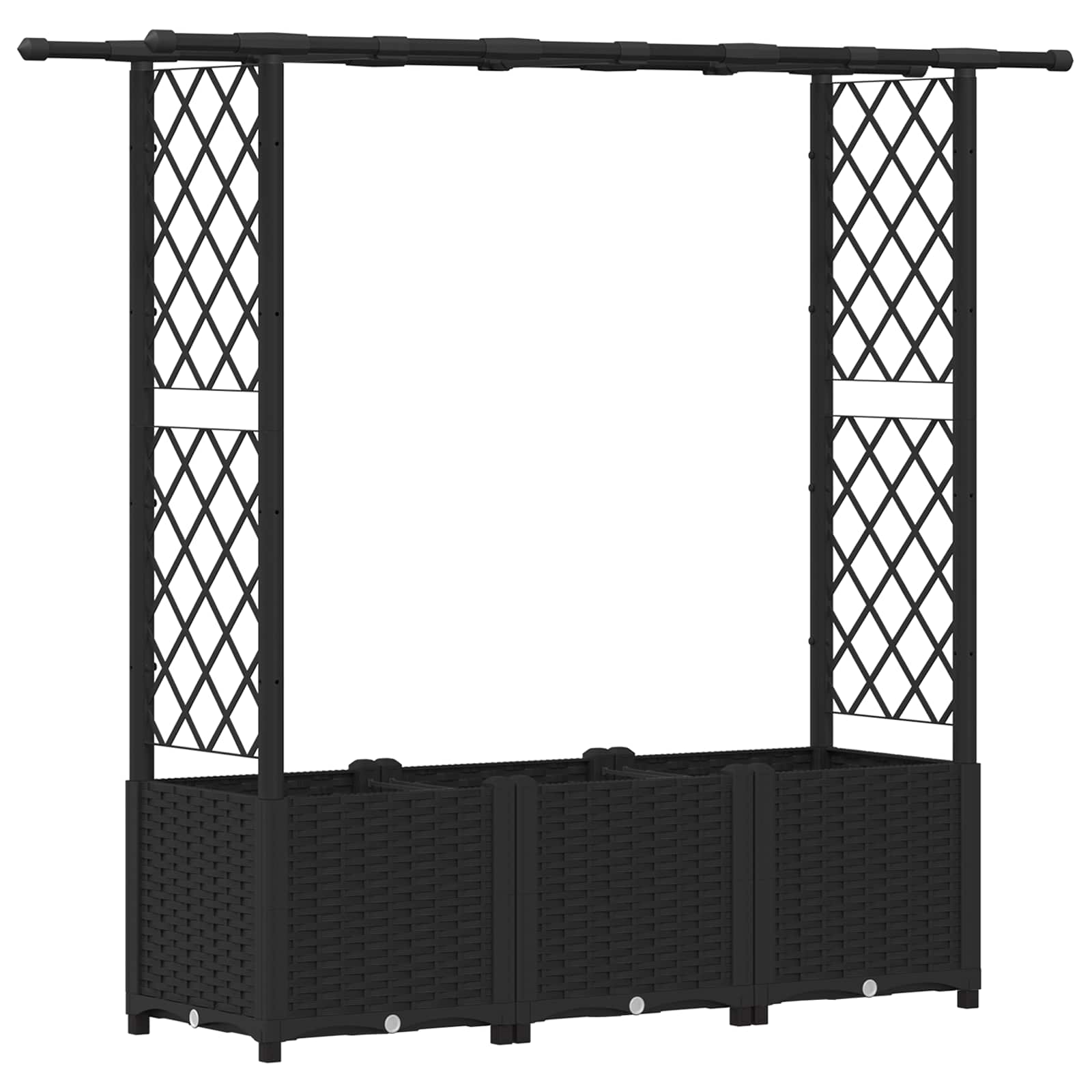 Maison Exclusive - Hochbeet Mit Rankgitter Und Dach Schwarz 162,5