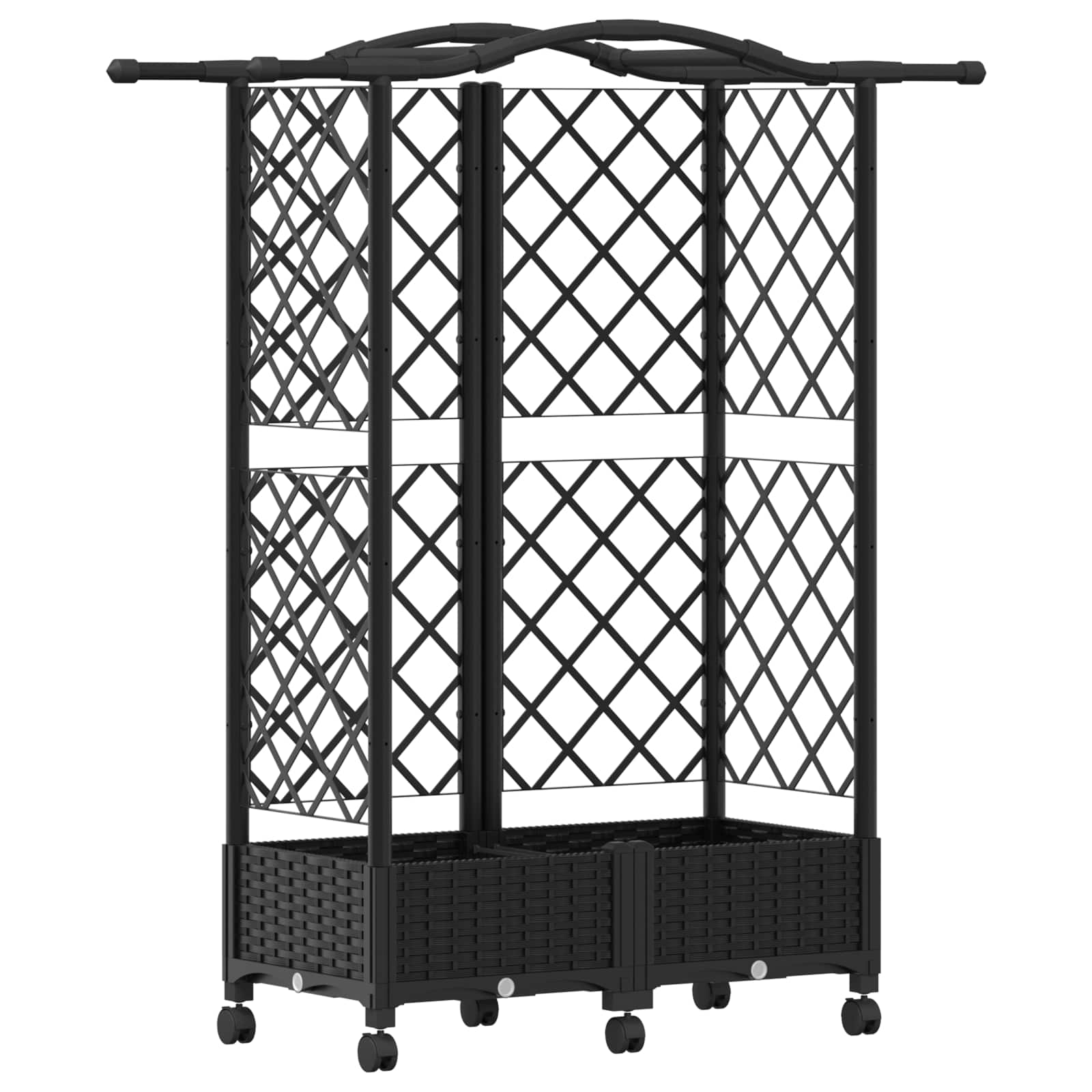 Maison Exclusive - Hochbeet Mit Rankgitter Und Dach Schwarz 124 X