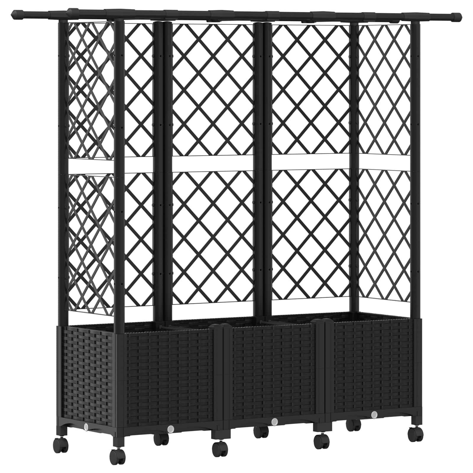 Maison Exclusive - Hochbeet Mit Rankgitter Und Dach Schwarz 163,5