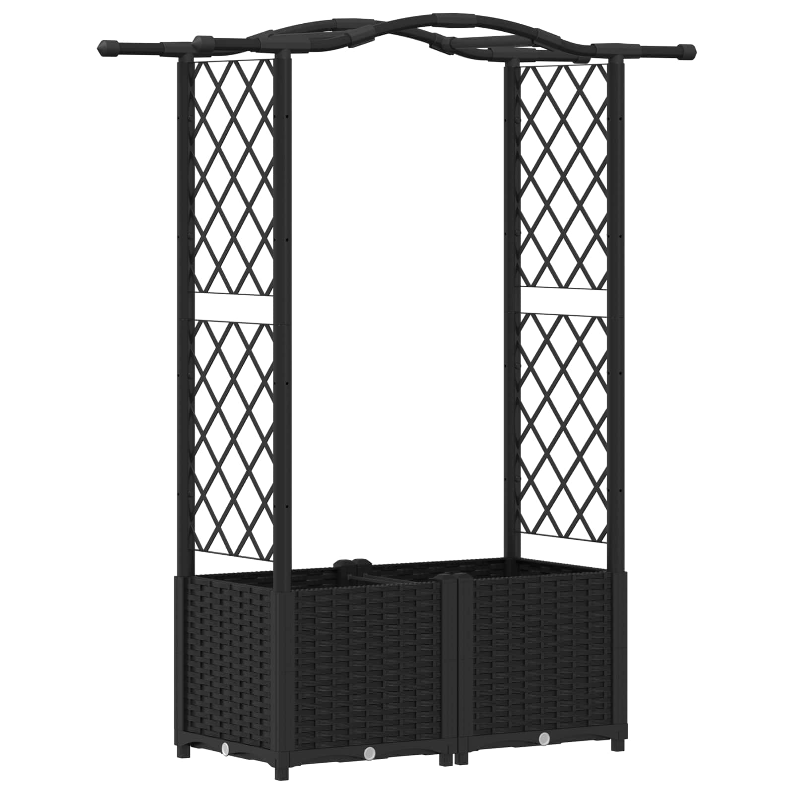 Maison Exclusive - Hochbeet Mit Rankgitter Und Dach Schwarz 125 X