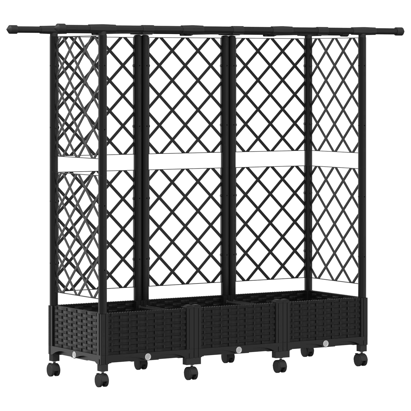 Maison Exclusive - Hochbeet Mit Rankgitter Und Dach Schwarz 164 X