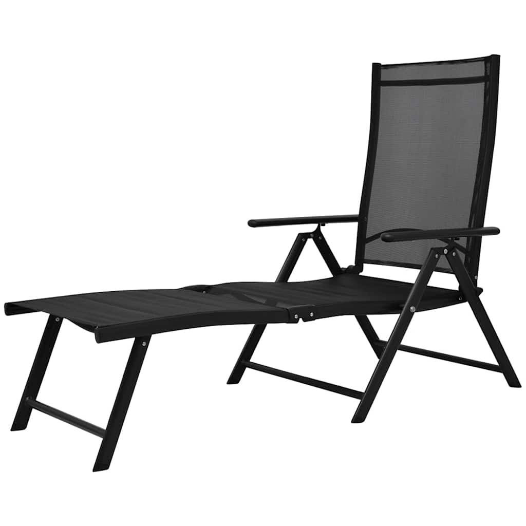 Maison Exclusive - Sonnenliege Klappbar Aluminium Schwarz