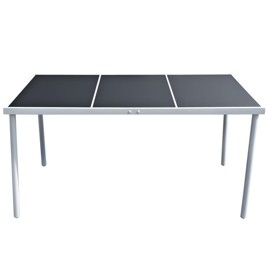 Maison Exclusive - Gartentisch 150x90x74 Cm Schwarz Stahl