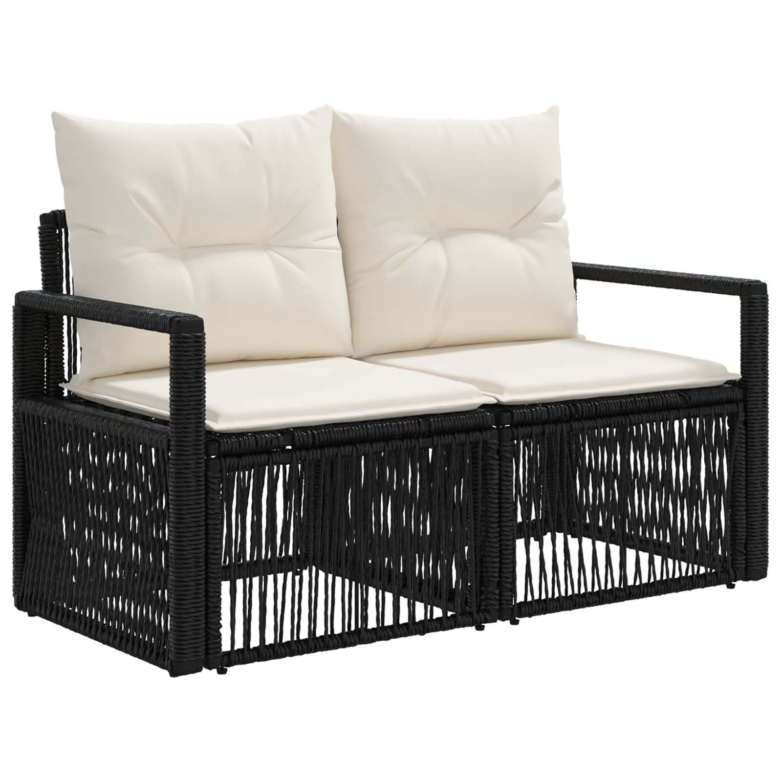 Maison Exclusive - Garten-sofa 2-sitzanzahl Schwarz Poly-rattan