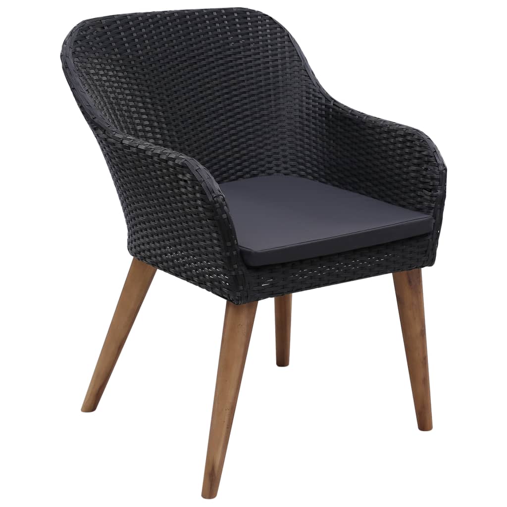 Maison Exclusive - Gartenstühle Mit Polstern 2 Stk. Poly Rattan S