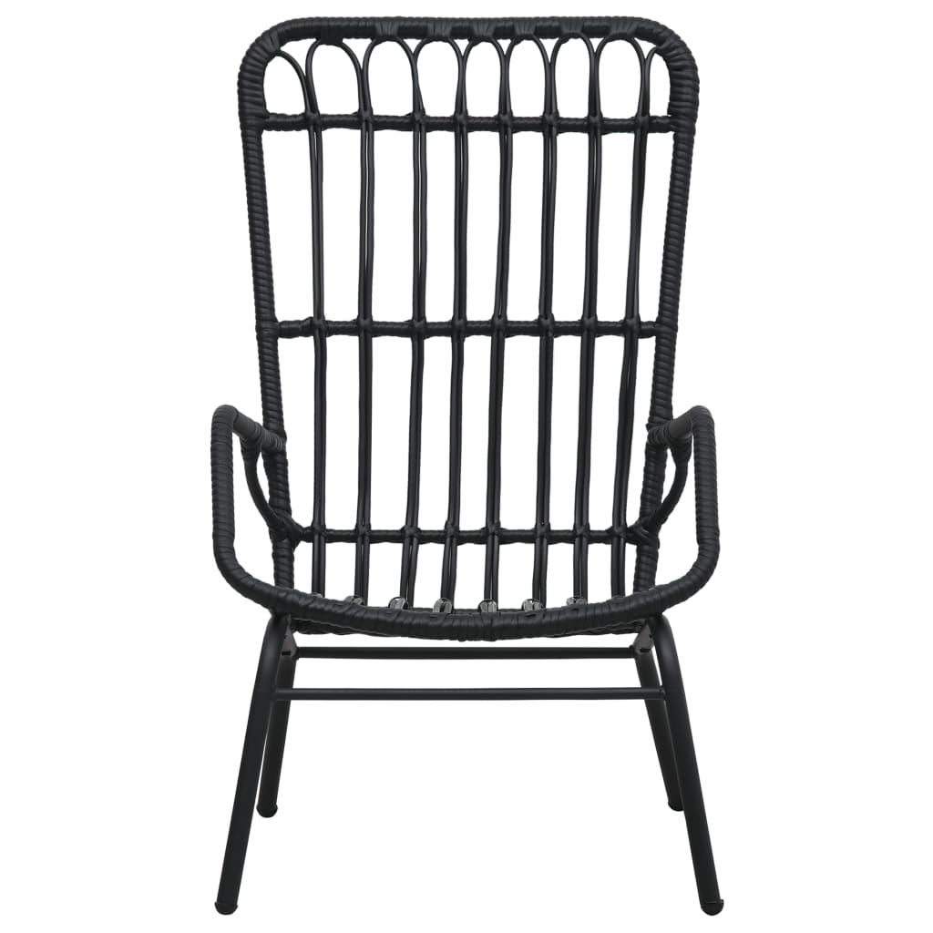 Maison Exclusive - Gartenstuhl Poly Rattan Schwarz
