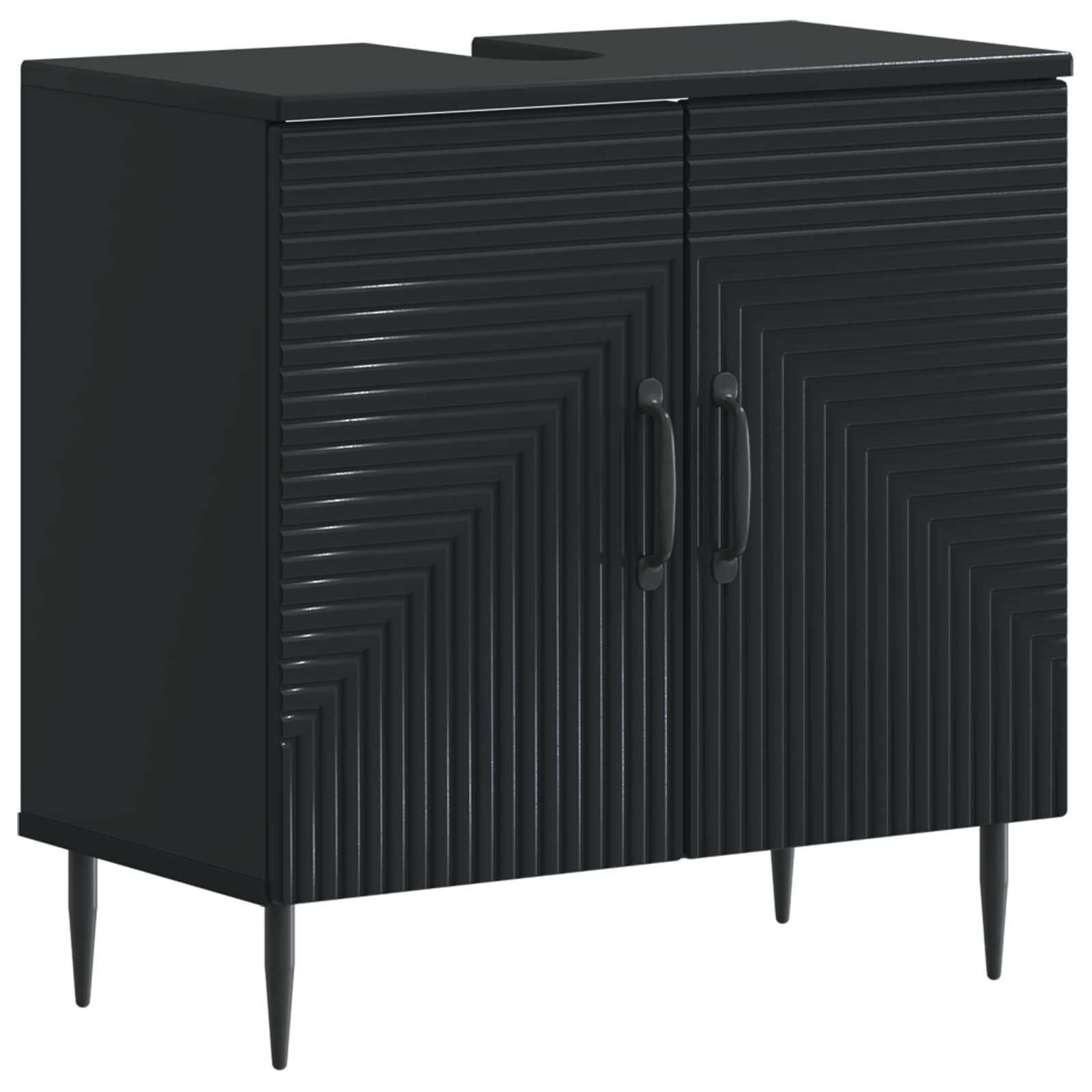 Maison Exclusive - Waschbeckenschrank Haarlem Schwarz 59,5 X 31,5