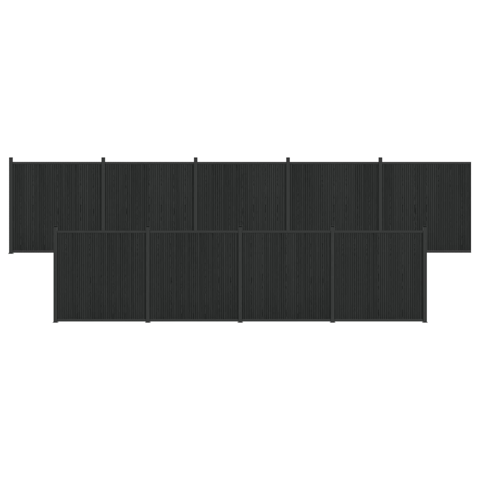 Maison Exclusive - Zaunelement 9 Stk. 1580 X 186,5 Cm Wpc Und Alu
