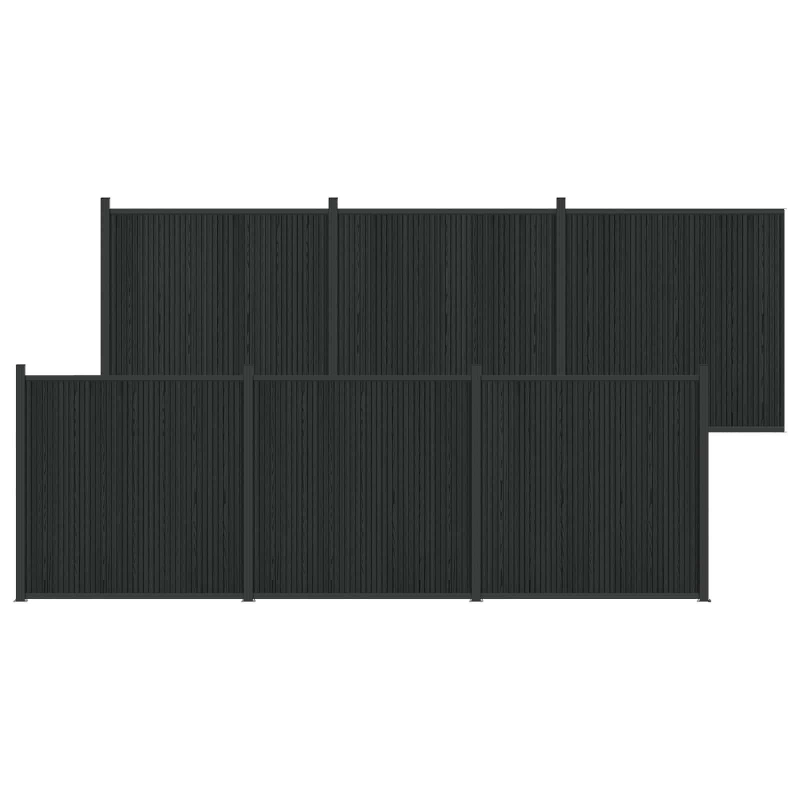 Maison Exclusive - Zaunelement 6 Stk. 1055 X 186,5 Cm Wpc Und Alu