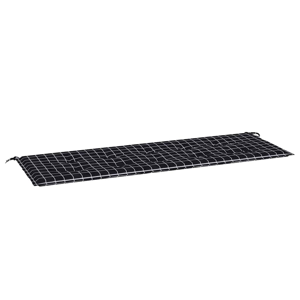 Maison Exclusive - Gartenbank-auflage Schwarz Karomuster 150x50x3