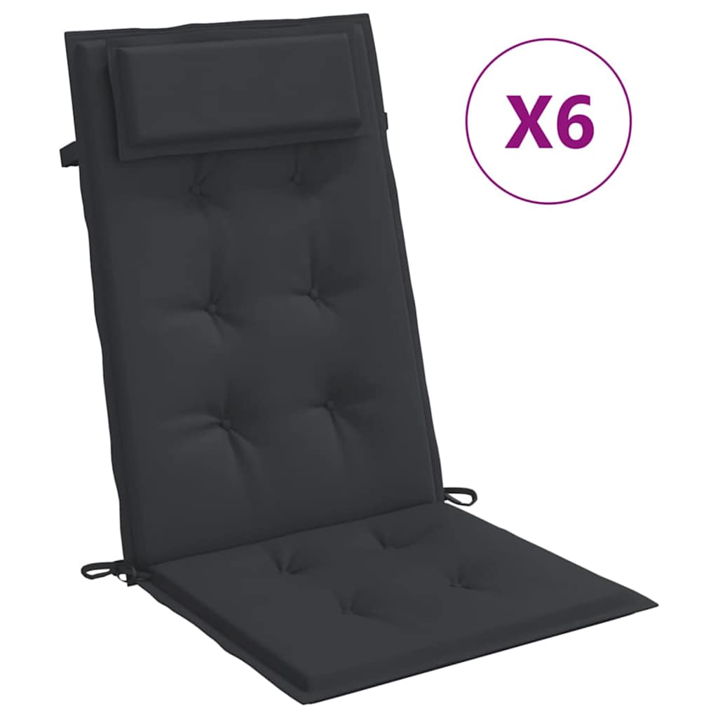 Maison Exclusive - Hochlehner-auflagen 6 Stk. Schwarz Oxford-gewe