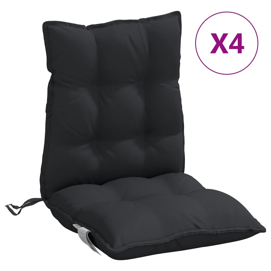 Maison Exclusive - Niedriglehner-auflagen 4 Stk. Schwarz Oxford-g