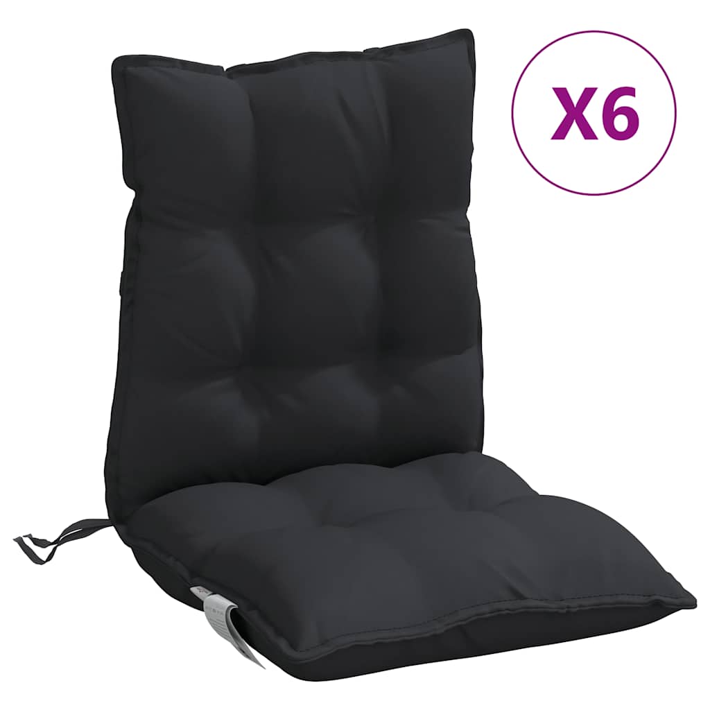Maison Exclusive - Niedriglehner-auflagen 6 Stk. Schwarz Oxford-g