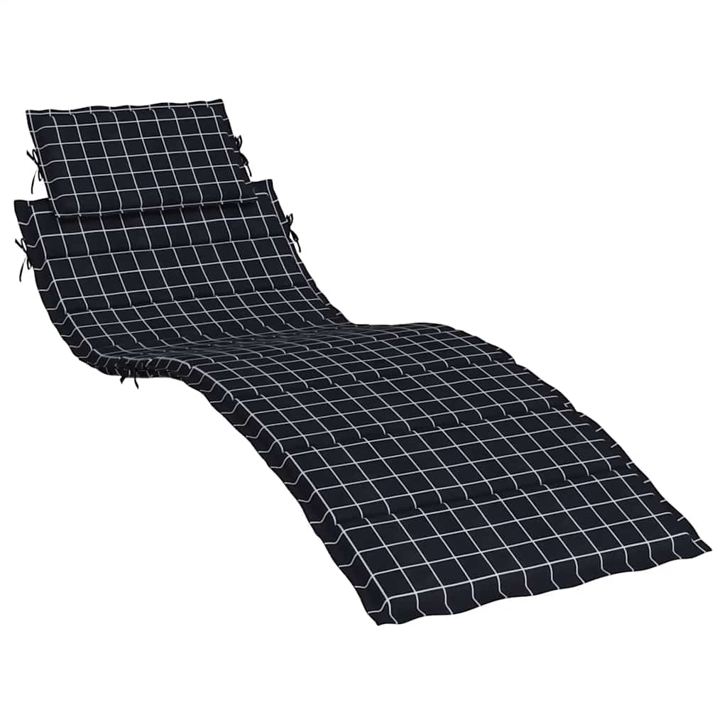 Maison Exclusive - Sonnenliegen-auflage Schwarz Karomuster Oxford
