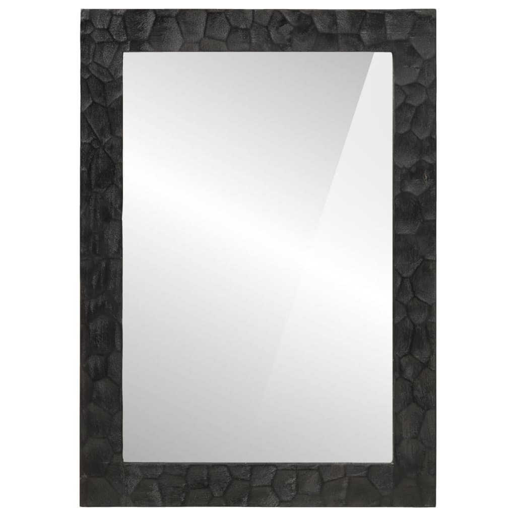 Maison Exclusive - Badspiegel Schwarz 50x70x2,5 Cm Massivholz Man