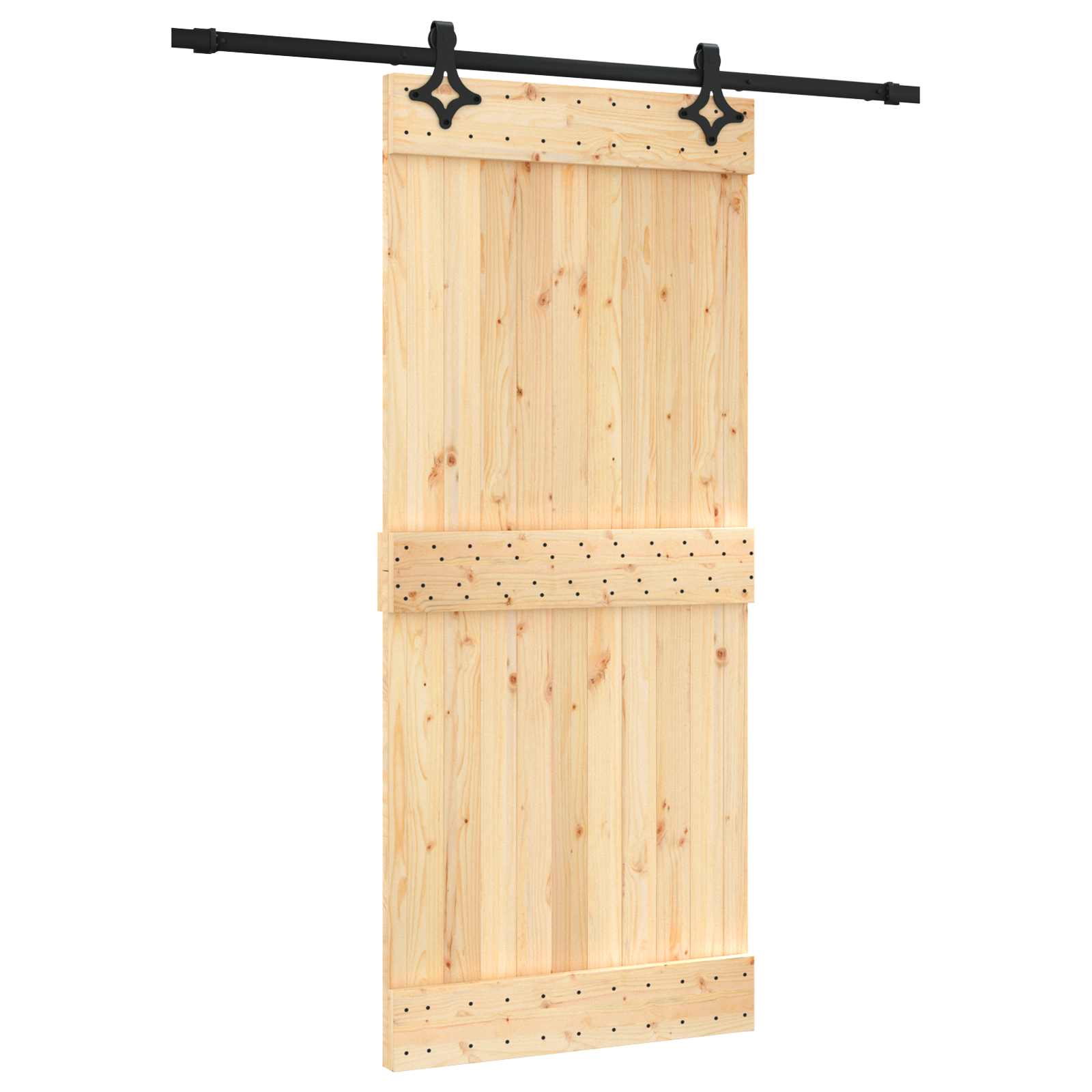Maison Exclusive - Schiebetür 90 X 210 Cm Massivkiefer (unbehande