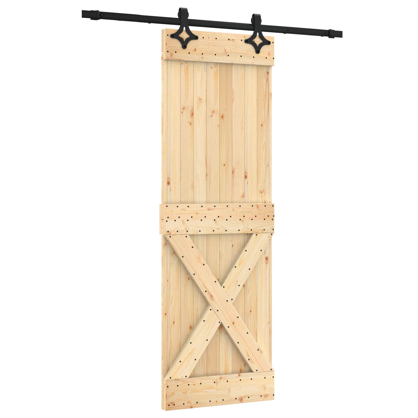 Maison Exclusive - Schiebetür Natürlich Und Schwarz 70 X 210 Cm M