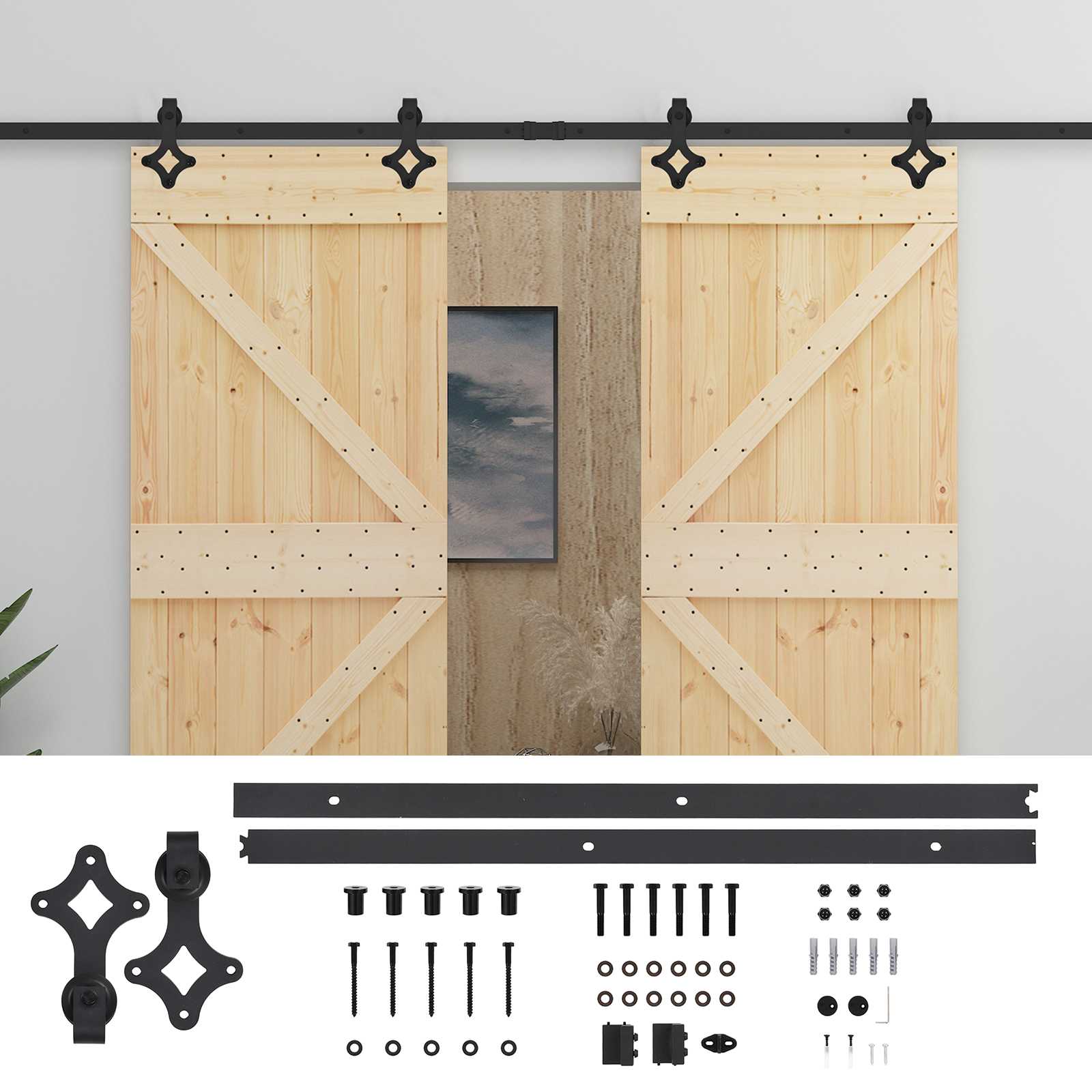 Maison Exclusive - Schiebetür 2 Stk. 80 X 210 Cm Massives Kiefern