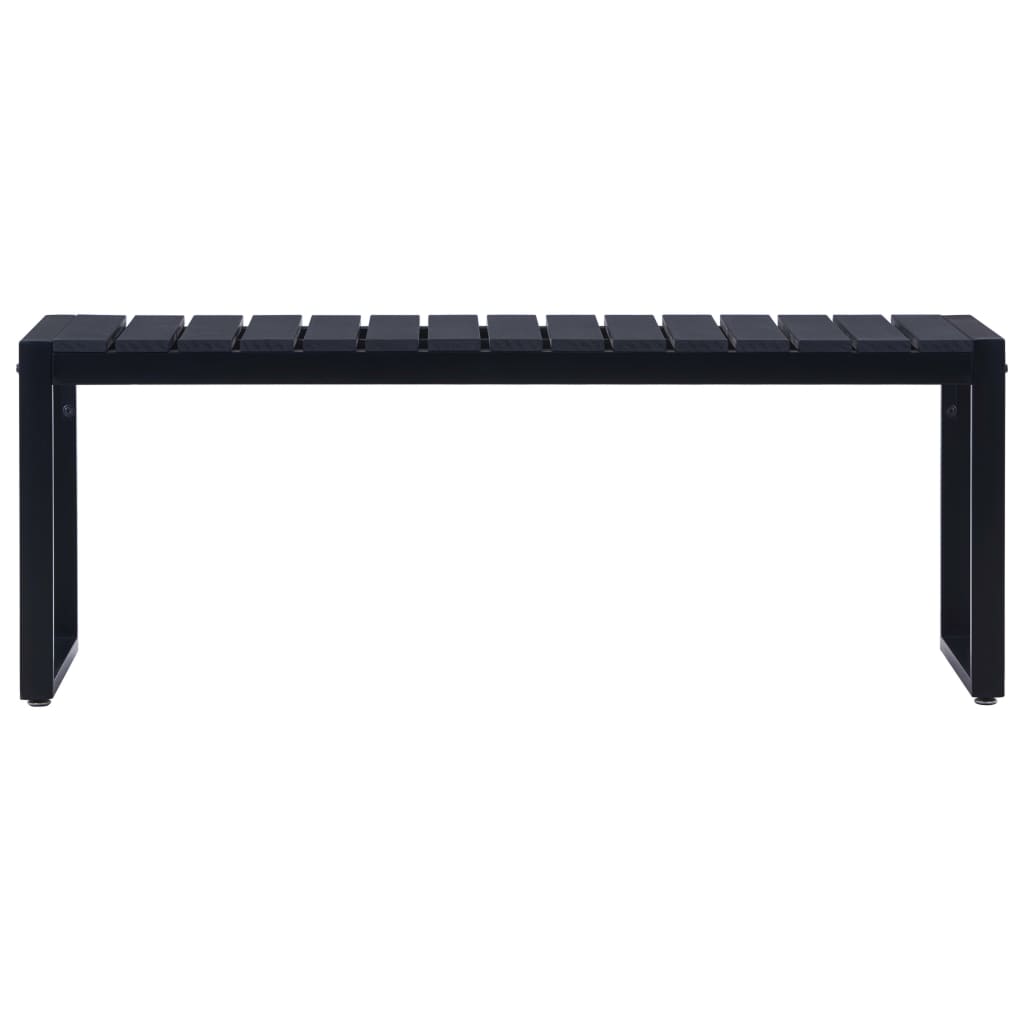 Maison Exclusive - Gartenbank 120,5 Cm Ps-platte Schwarz