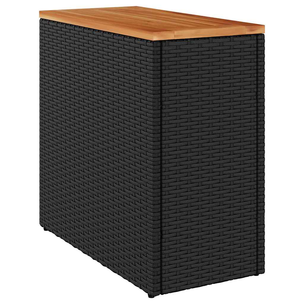 Maison Exclusive - Garten-beistelltisch Mit Holzplatte Schwarz 58