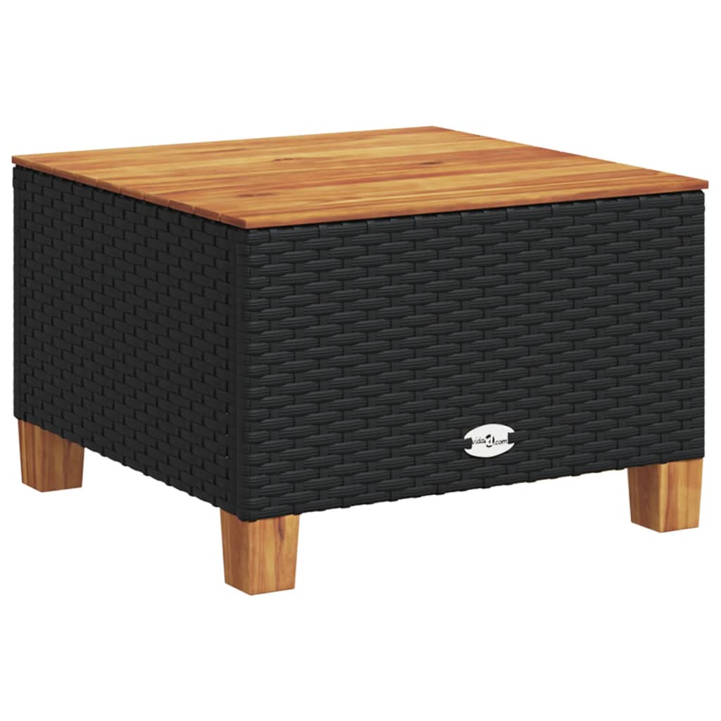 Maison Exclusive - Gartentisch Schwarz 55x55x36 Cm Poly Rattan Ak