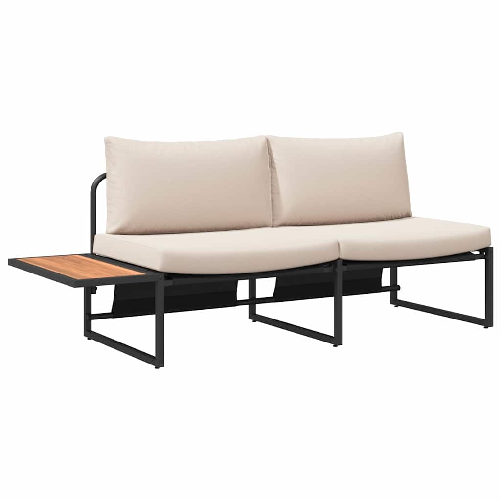 Maison Exclusive - Garten-sofa 2-sitzanzahl Taupe Stahl