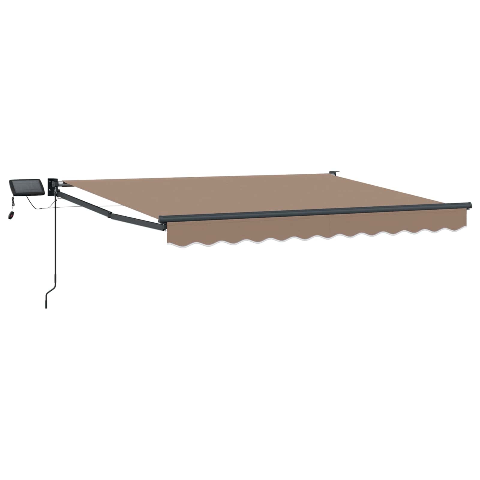 Maison Exclusive - Manuelle Gelenkarmmarkise Mit Leds Taupe