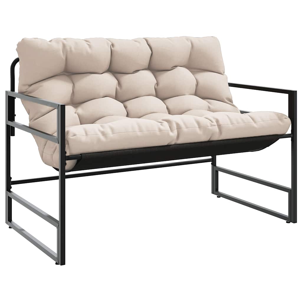 Maison Exclusive - Gartenbank Mit Kissen Taupe 113 Cm Stahl