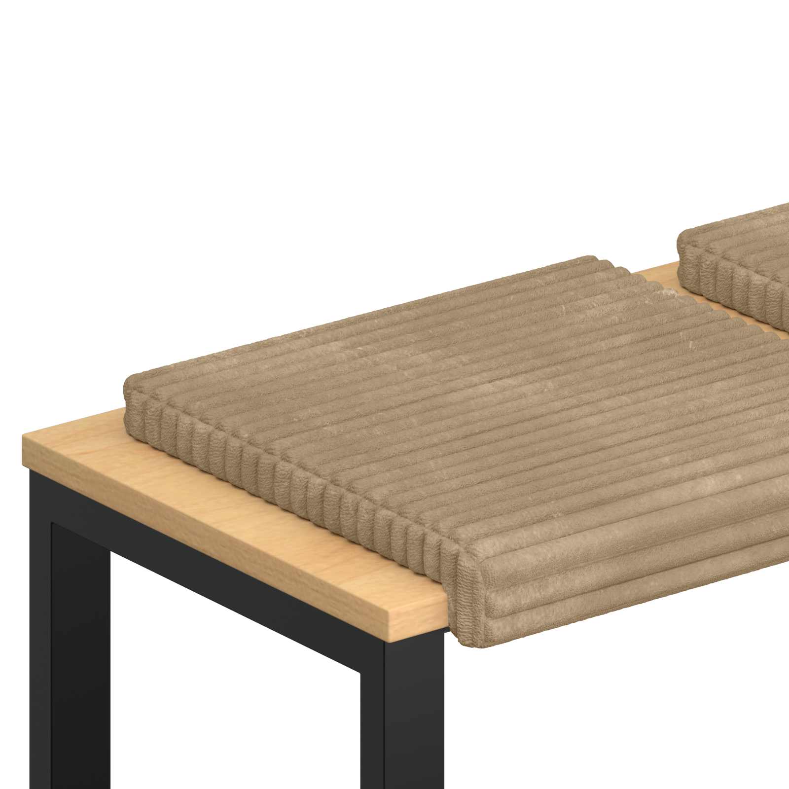 Maison Exclusive - Bankkissen 2 Stk. Plüschcord Taupe Tiefe 35 Cm