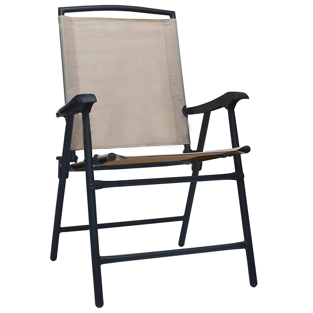 Maison Exclusive - Klappstühle, 2 Stück, Textilene Taupe