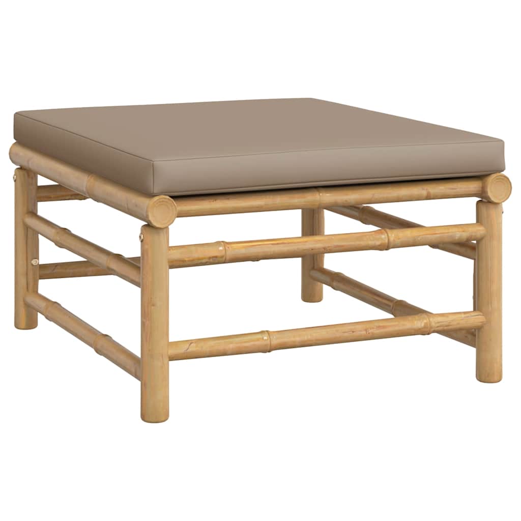 Maison Exclusive - Gartenhocker Mit Taupe Kissen Bambus