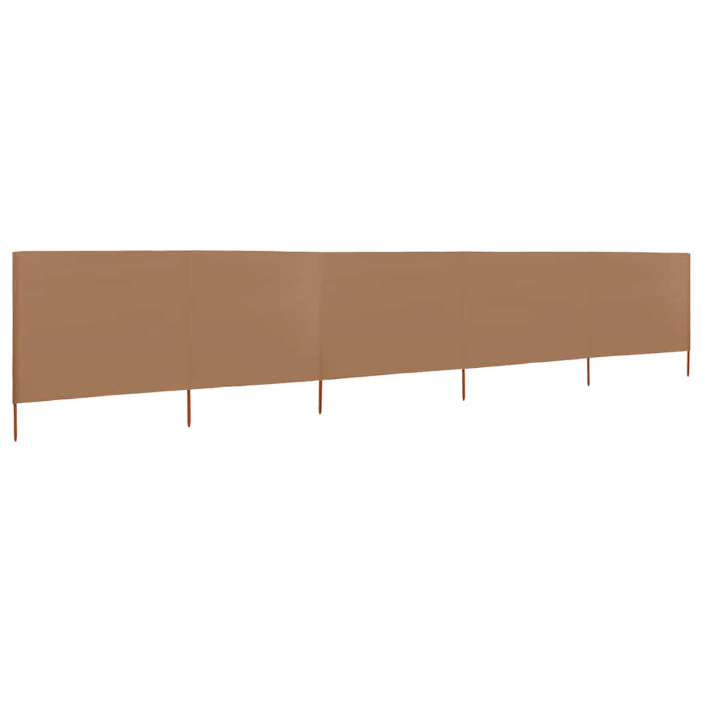 Maison Exclusive - 5-teiliges Windschutzgewebe 600 X 120 Cm Taupe