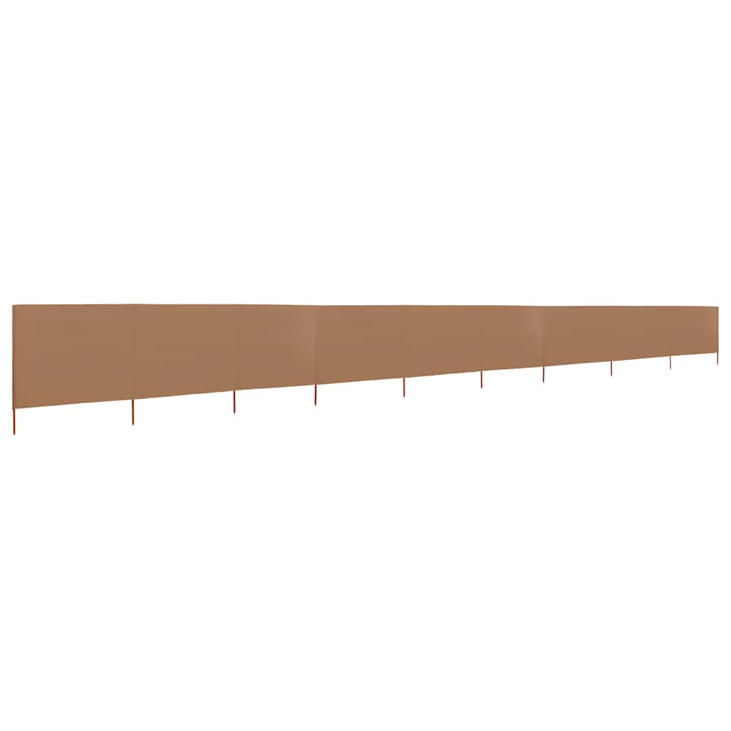 Maison Exclusive - 9-teiliges Windschutzgewebe 1200 X 120 Cm Taup