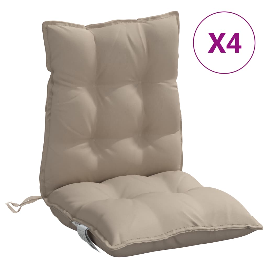 Maison Exclusive - Niedriglehner-auflagen 4 Stk. Taupe Oxford-gew
