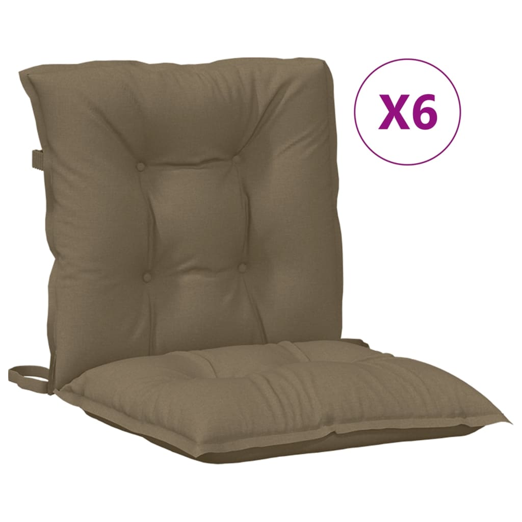 Maison Exclusive - Niedriglehner-auflagen 6 Stk. Melange Taupe 10
