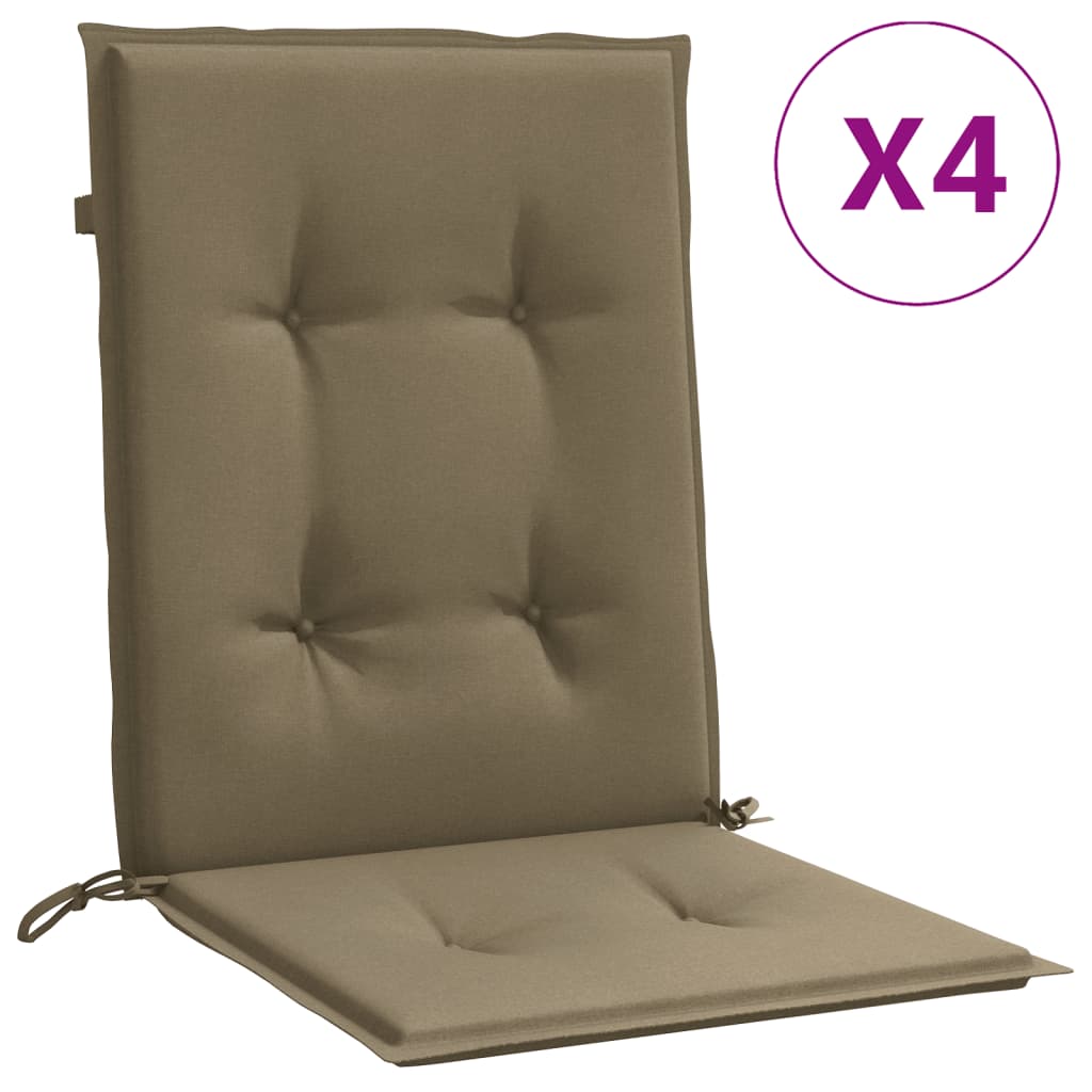 Maison Exclusive - Niedriglehner-auflagen 4 Stk. Melange Taupe 10