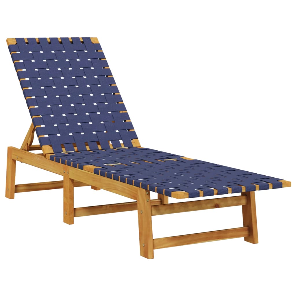 Maison Exclusive - Sonnenliege Dunkelblau Massivholz Akazie Und S