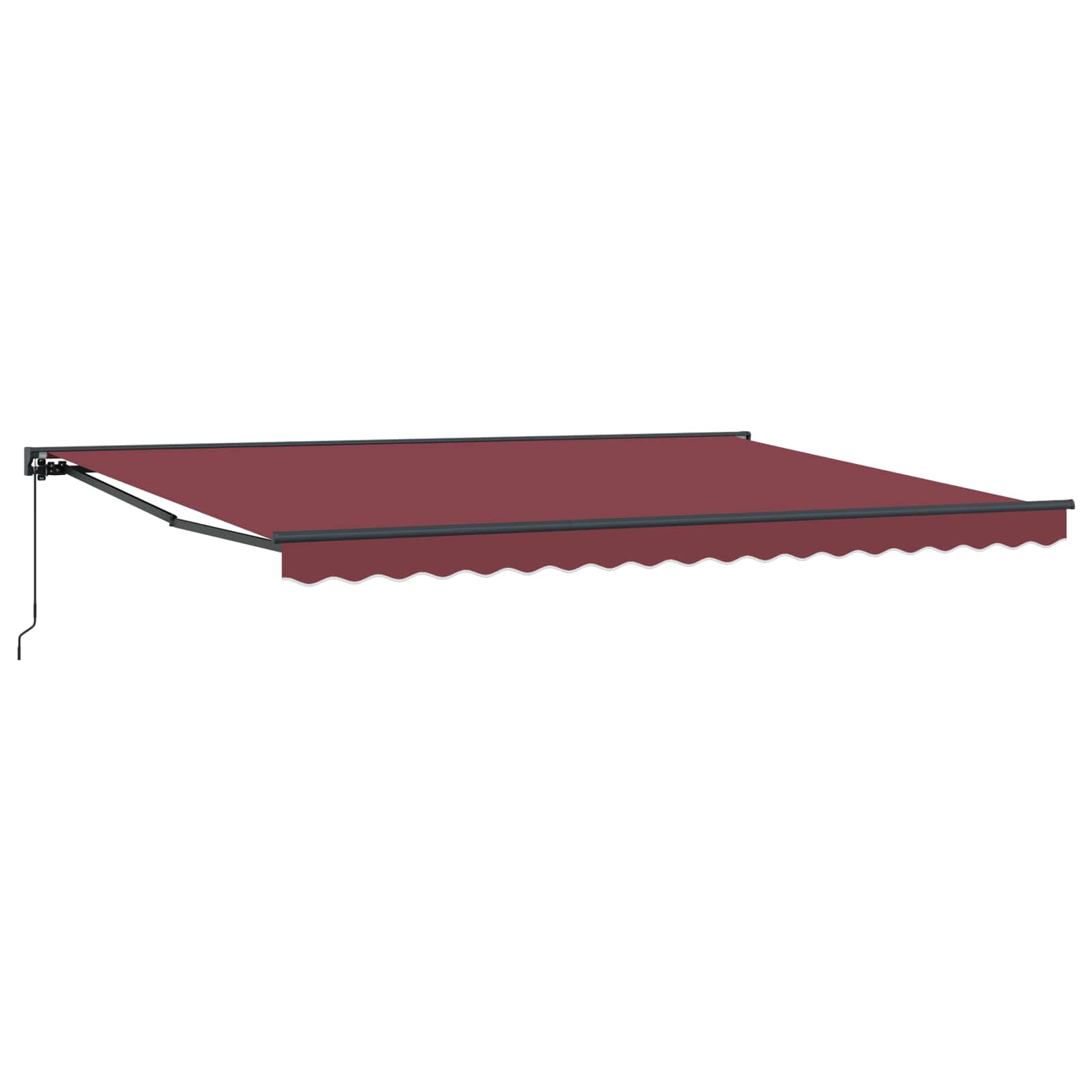 Maison Exclusive - Manuell Einziehbare Markise Bordeauxrot 5 X 3,