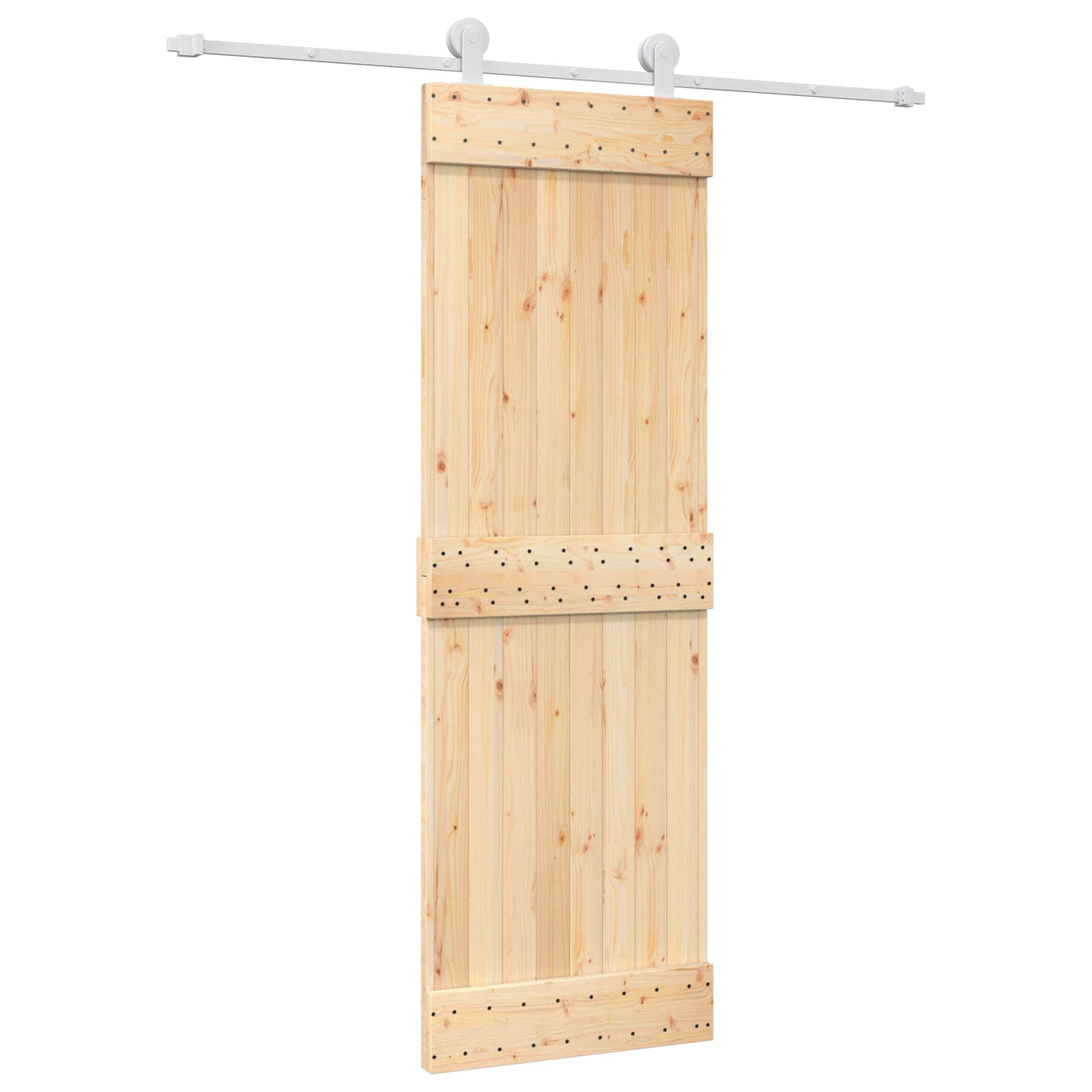 Maison Exclusive - Schiebetür Natürlich Und Weiß 70 X 210 Cm Mass