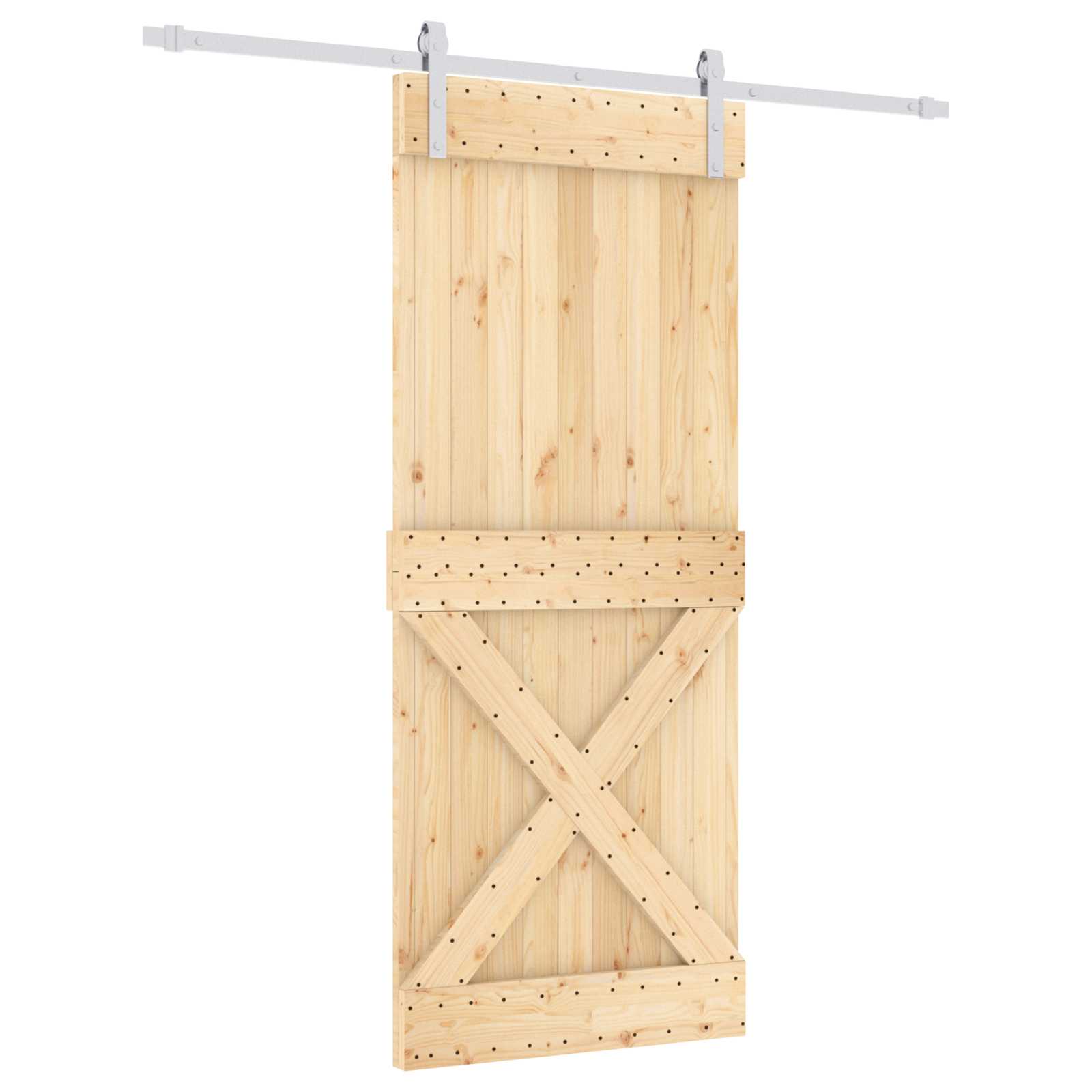 Maison Exclusive - Schiebetür Natürlich Und Weiß 85 X 210 Cm Mass