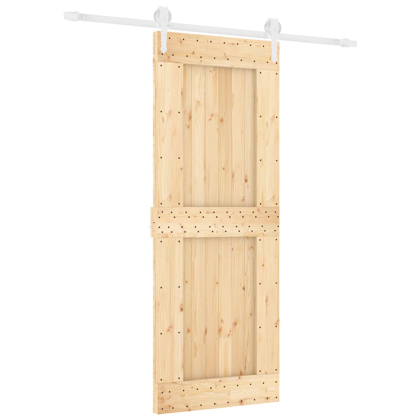 Maison Exclusive - Schiebetür Natürlich Und Weiß 80 X 210 Cm Mass
