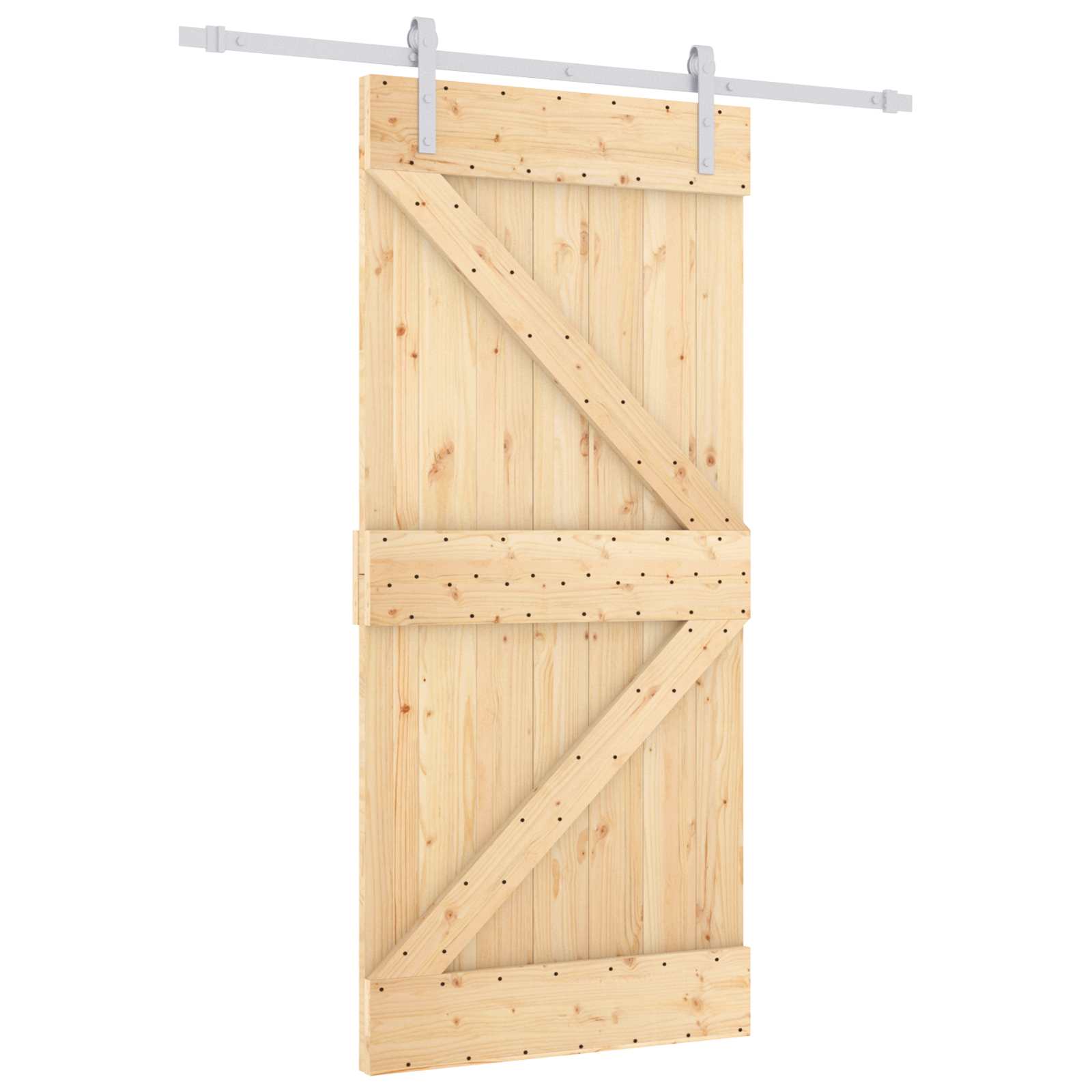 Maison Exclusive - Schiebetür 90 X 210 Cm Massives Kiefernholz Na