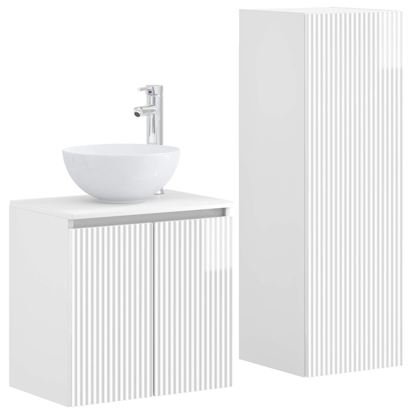 Maison Exclusive - Badezimmermöbel-set 2 Stk. Hochglanz Weiß 33 X