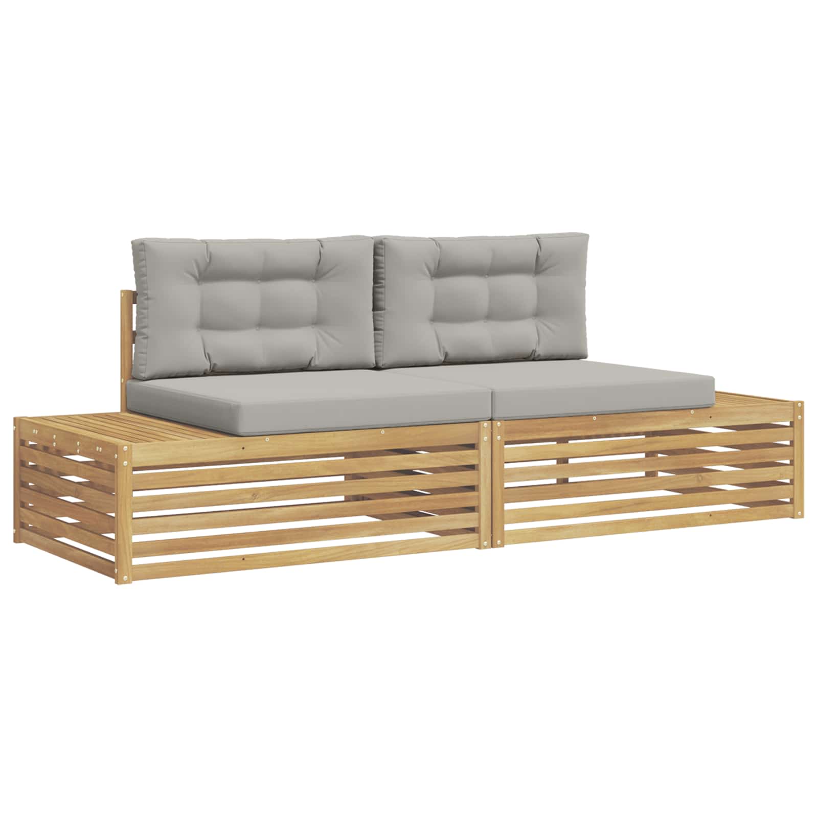 Maison Exclusive - 2 Stk. Outdoor-sofagarnitur Polyester Weiß