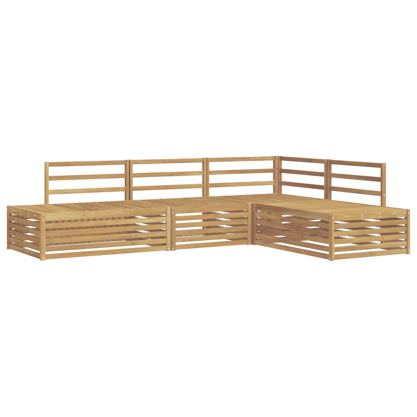 Maison Exclusive - 5 Stk. Outdoor-sofagarnitur Weiß