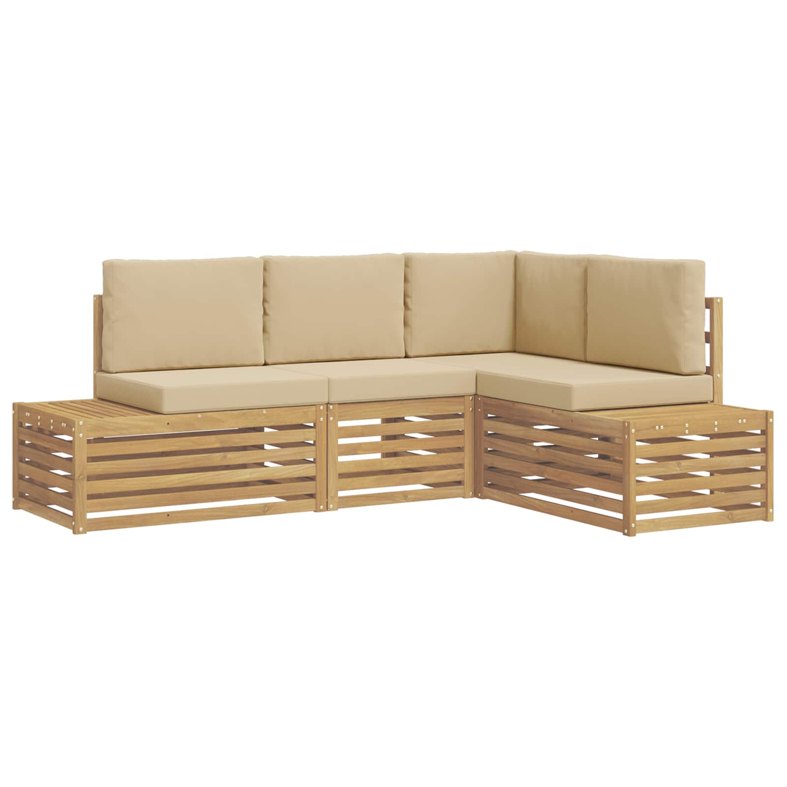 Maison Exclusive - Outdoor-sofagarnitur Mit Kissen 4 Stück Weiß M